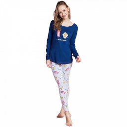 Pijamale Dama Vienetta Dream Model 'Eggcellent - Better Togeter'