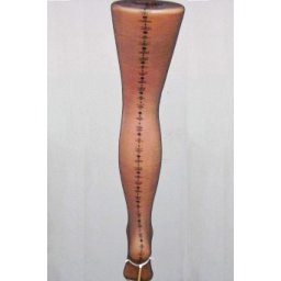 Ciorapi dama, negri cu model la spate, ROH - A0410