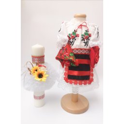 Set Traditional Botez - Costumas fetita Lumanare