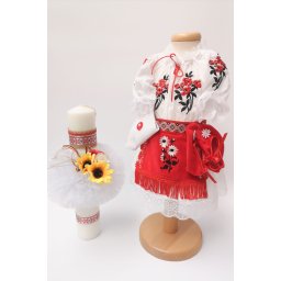 Set Traditional Botez - Costumas fetita Lumanare 2