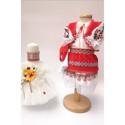 Set Traditional Botez - Costumas fetita Lumanare 4