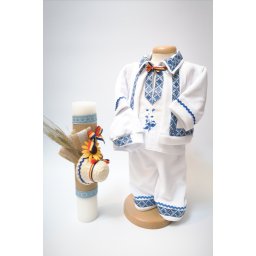 Set Traditional Botez - Costumas baiat Lumanare baiat