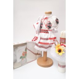 Set Traditional Botez - Costumas fetita Trusou Lumanare 2