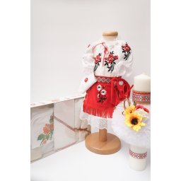 Set Traditional Botez - Costumas fetita Trusou Lumanare 3
