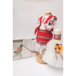 Set Traditional Botez - Costumas fetita Trusou Lumanare 4