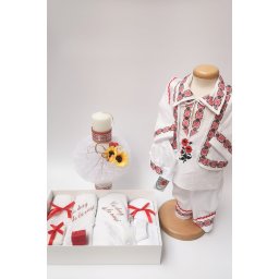 Set Traditional Botez - Costumas baietel Trusou Lumanare 2
