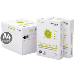 Hartie reciclata, A4, 80 g/mp, Steinbeis Classic White, 5 top/cutie