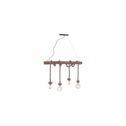 Leuchten Direkt 15483-18 - Lustră pe cablu ROPE 4xE27/60W/230V