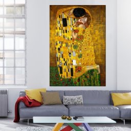 Tablou Canvas Gustav Klimt Sarutul TPGK16 (Dimensiune LxH: 50x75cm)