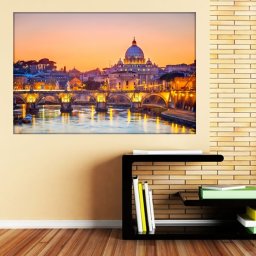 Tablou Canvas Roma, Apus in Orasul Romantic RIT43 (Dimensiune LxH: 150x100cm)