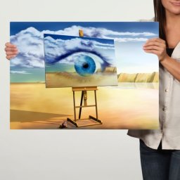 Tablou Canvas, Reproducere dupa Dali, Ochiul Vizionar TRSD30 (Dimensiune LxH: 60x45cm)