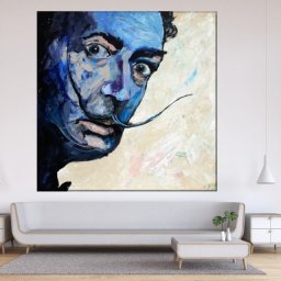 Tablou Portret Salvador Dali TRSD29 (Optiuni Tablou: 100x100cm)