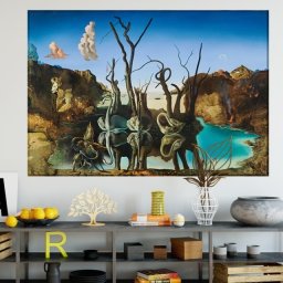 Tablou Dali - Swans Reflecting Elephants TRSD01 (Dimensiune LxH: 70x50cm)