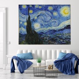 Tablou Van Gogh Noapte Instelata (Dimensiune LxH: 160x120cm)