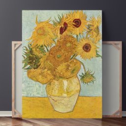 Tablou Van Gogh - 12 Floarea-Soarelui intr-o Vaza VVG7 (Dimensiune LxH: 50x70cm)