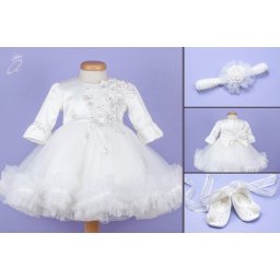Set botez 3 piese, aplicatie dantela ‘Ice Beauty’