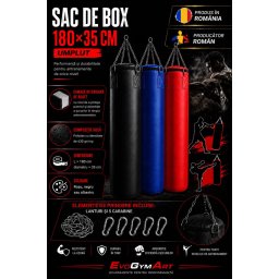Sac de box EvoGym ART 180x35 cm umplut