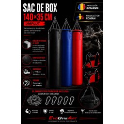 Sac de box EvoGym ART 140 x 35 cm umplut