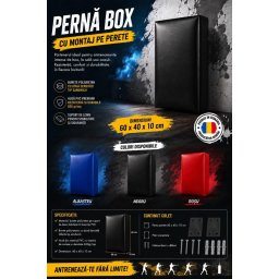 Perna box cu montaj pe perete 60x40x10 cm