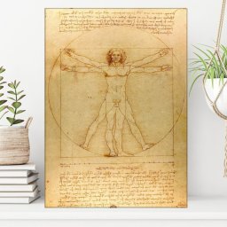 Tablou Leonardo da Vinci Omul Vitruvian DAV1 (Dimensiune LxH: 70x100cm)