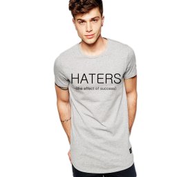 Tricou gri barbati - Haters
