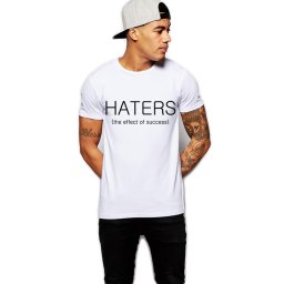 Tricou barbati alb - Haters