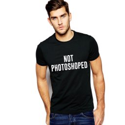 Tricou negru barbati - Not Photoshoped