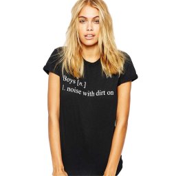 Tricou dama negru - Boys