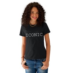 Tricou dama negru - ICONIC