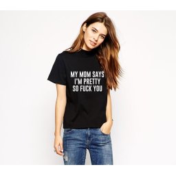 Tricou dama negru - My MOM says