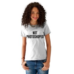 Tricou dama alb - NOT PHOTOSHOPED
