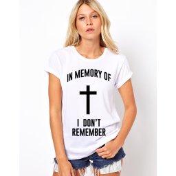 Tricou dama alb - In memory