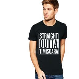Tricou negru barbati - Straight Outta Timisoara