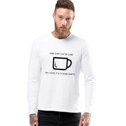 Bluza barbati alba - Cup of care