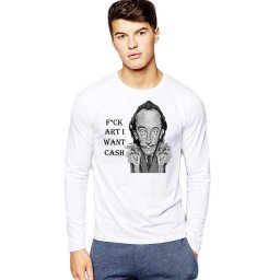 Bluza barbati alba - Dali - I want CASH