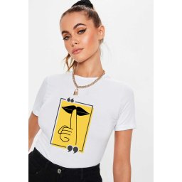 Tricou dama alb - Don`t Speak