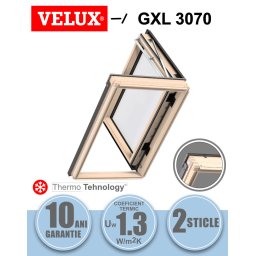 Fereastra mansarda VELUX GXL 3070, acces acoperis, lemn de pin, 2 sticle, 66x118