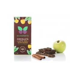Ciocolata lapte cu mar scortisoara si indulcitor nectar agave 100gr SWEETERIA