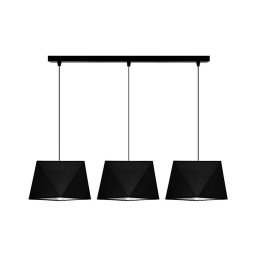 Lustră pe cablu DIAMENT 3xE27/60W/230V negru