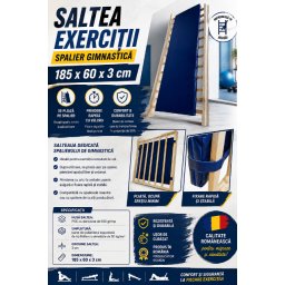 Saltea exercitii spalier gimnastica 185x60x3 cm, albastru