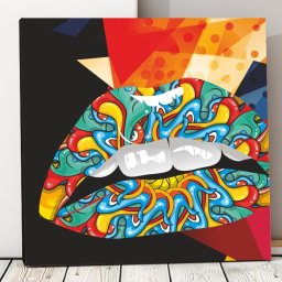 Tablou Zambet Artistic CSD5 (Optiuni Tablou: 100x100cm)