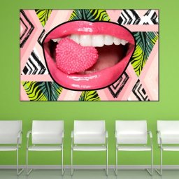 Tablou Canvas Dinti Albi In Jungla Urbana CSD12 (Dimensiune LxH: 150x100cm)