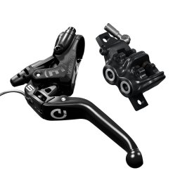 Maneta si etrier frana hidraulica Magura MT5e, HIGO-Closer, levier aluminiu 3 degete cu capăt cu bilă, pentru stânga sau dreapta, lungime tub de 2.200
