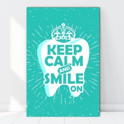 Tablou Canvas Keep Calm and Smile On TH36 (Dimensiune LxH: 70x105cm)