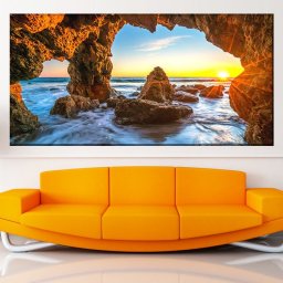 Tablou Canvas Vedere Spre Oceanul Pacific din Malibu PMO124 (Dimensiune LxH: 120x60cm)