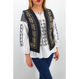 Vesta brodata cu model traditional Alina 2
