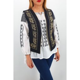 Vesta brodata cu model traditional Alina 2