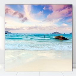 Tablou Canvas Plaja cu Valuri de Relaxare PMO127 (Optiuni Tablou: 70x70cm)