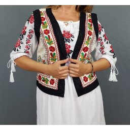 Vesta brodata cu model traditional Jenica