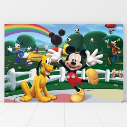 Tablou Canvas Pentru Copii Mickey si Pluto DEB10 (Dimensiune LxH: 150x100cm)